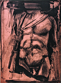 etching of human torso