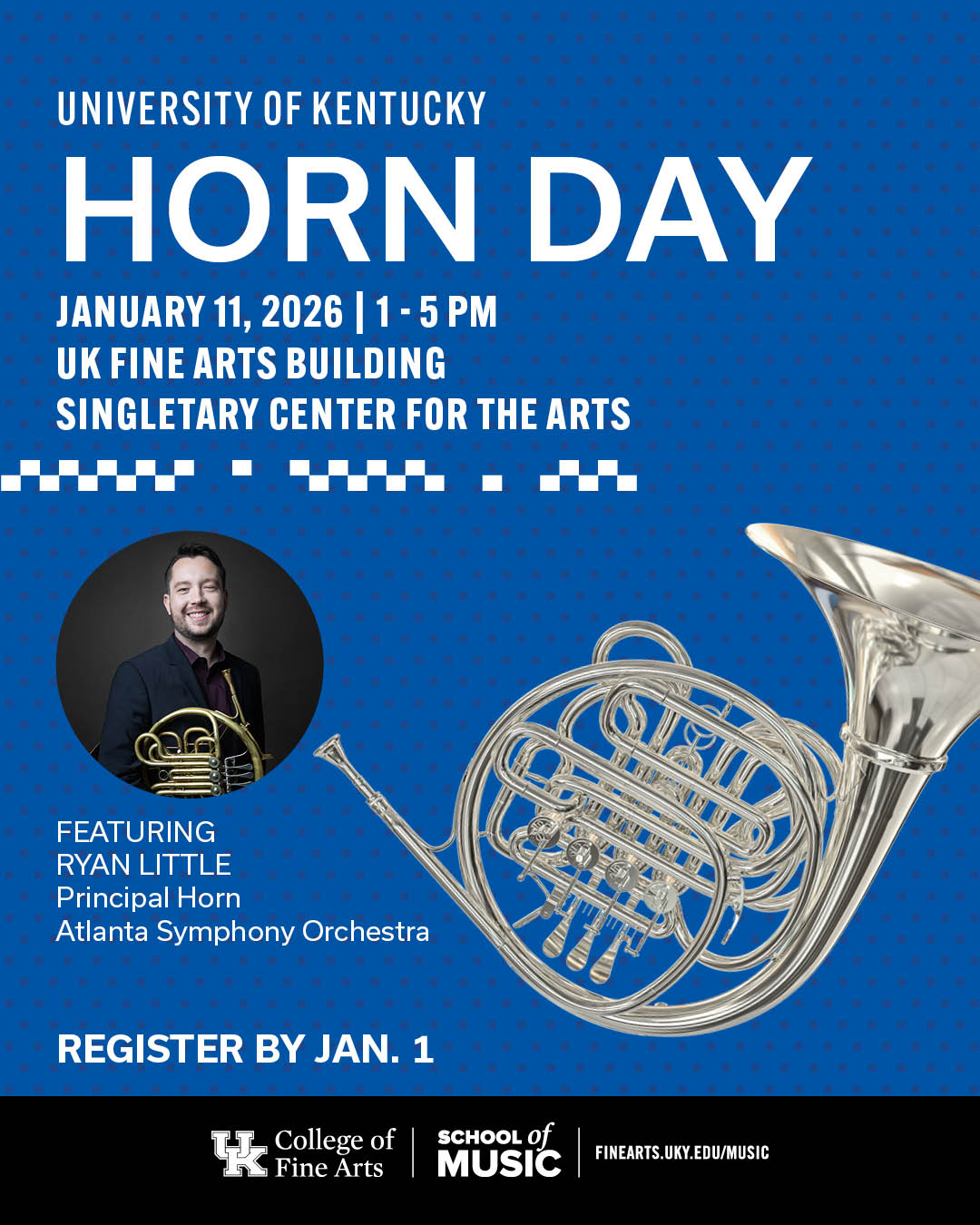 Promotional poster for UK Horn Day. All details in the image are produced in text on the page.