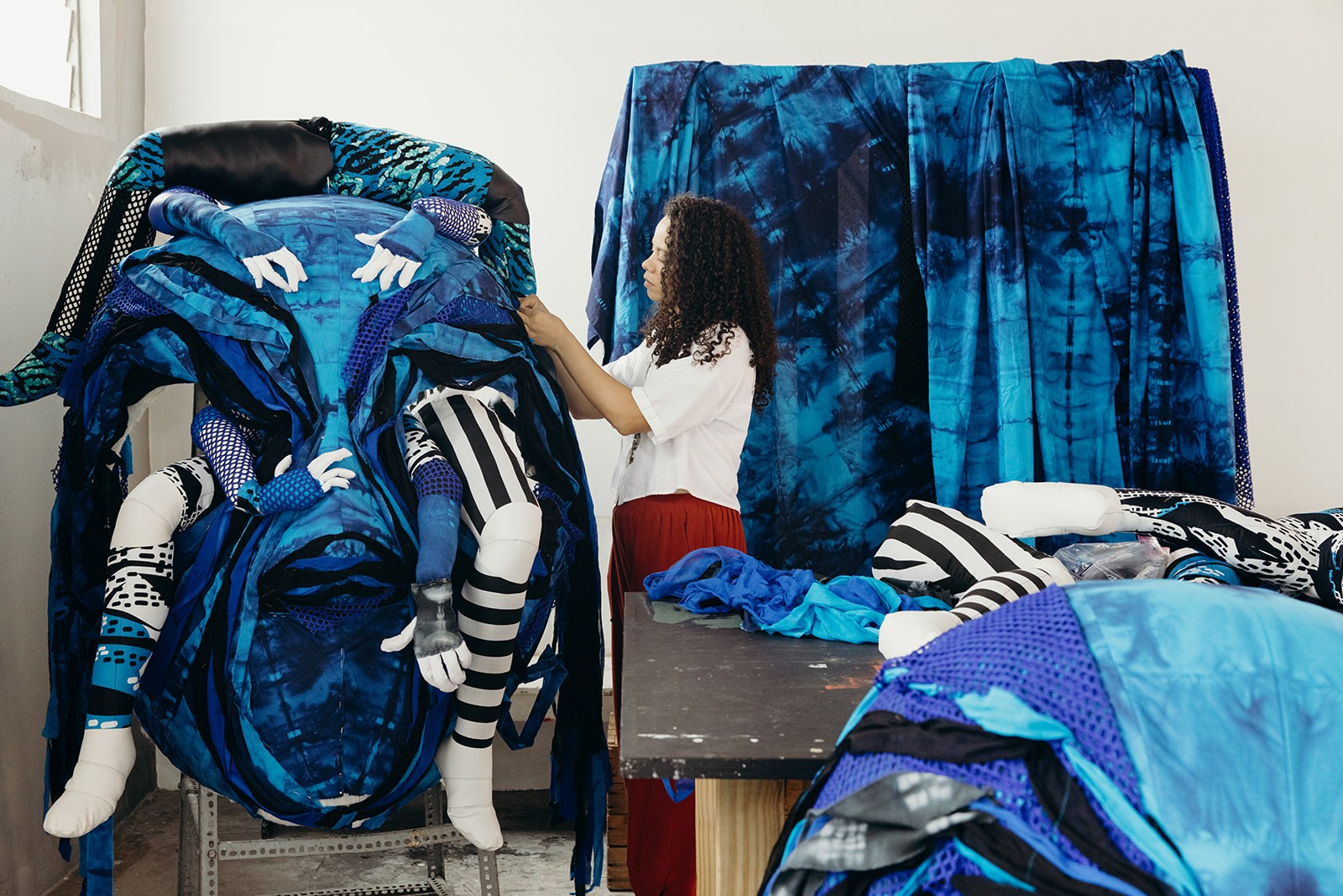 Jolene Cody, Shannon Alonzo’s Three Whistles and a Howl in progress at Alice Yard, Port of Spain, 2024.     