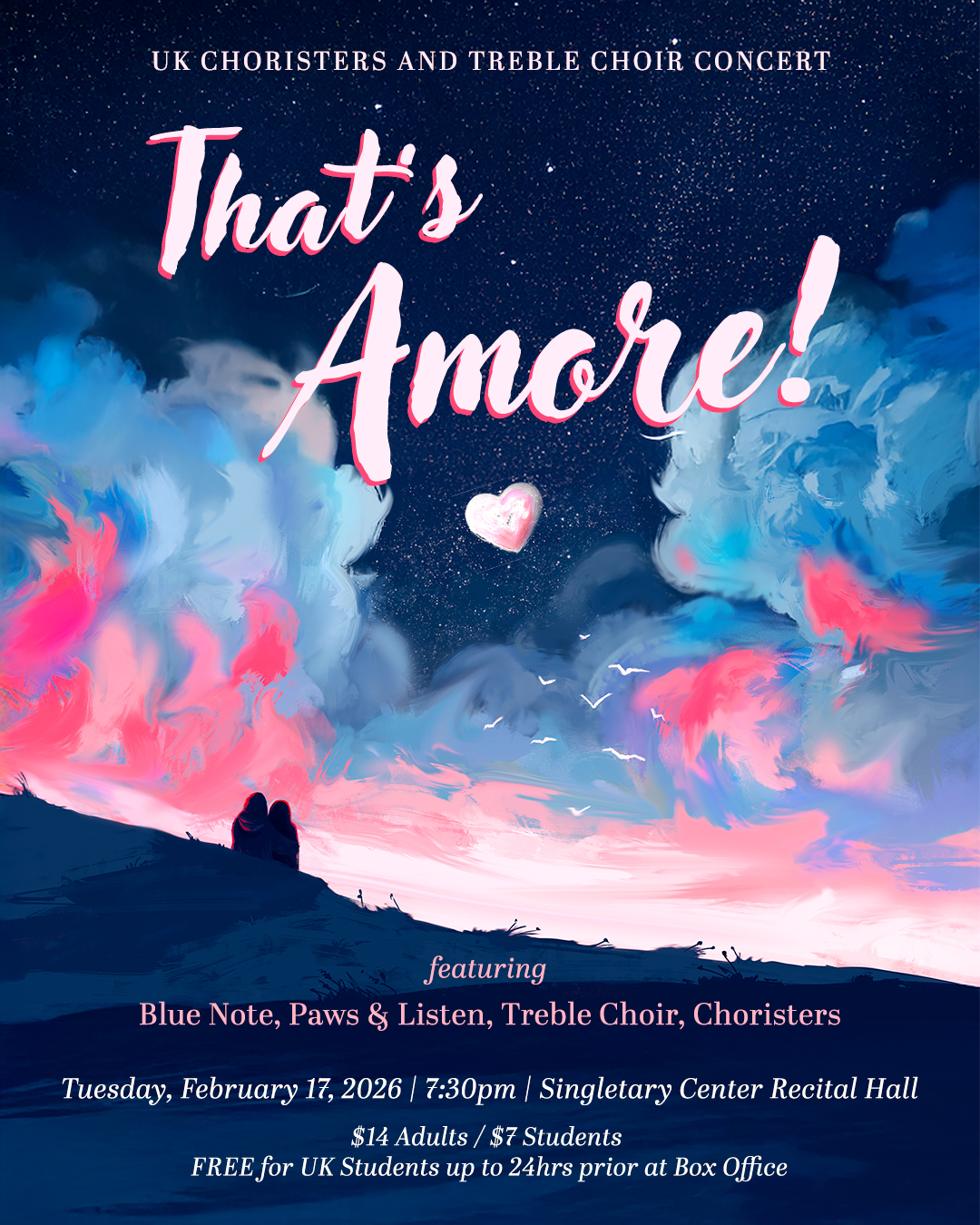 that's amore text over a romantic skyline