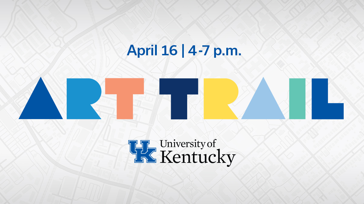text Art Trail in multiple colors with University of Kentucky logo