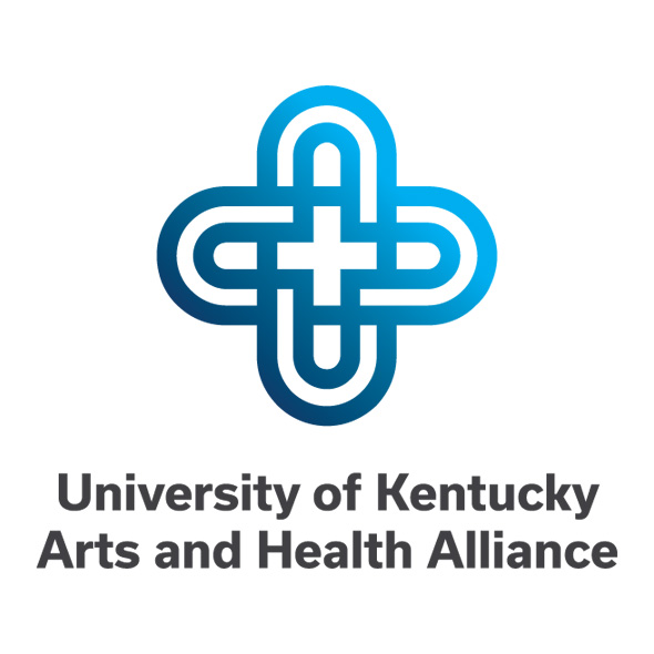 interlocking blue loops with UK Arts and Health Alliance text