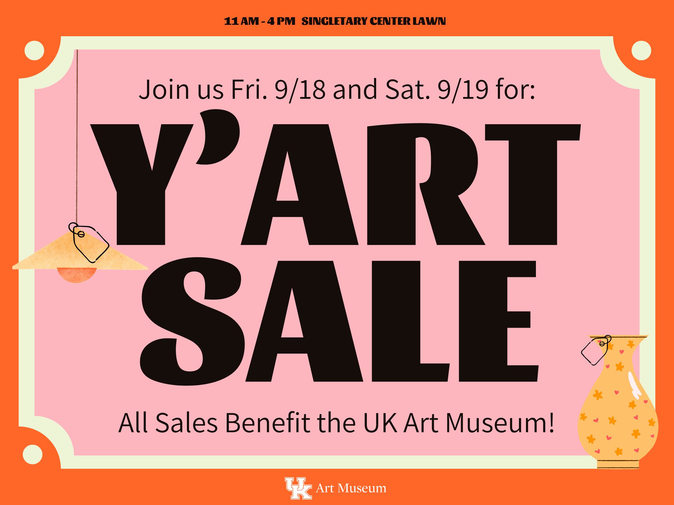 Y'Art Sale Fundraiser Sept. 18 and 19