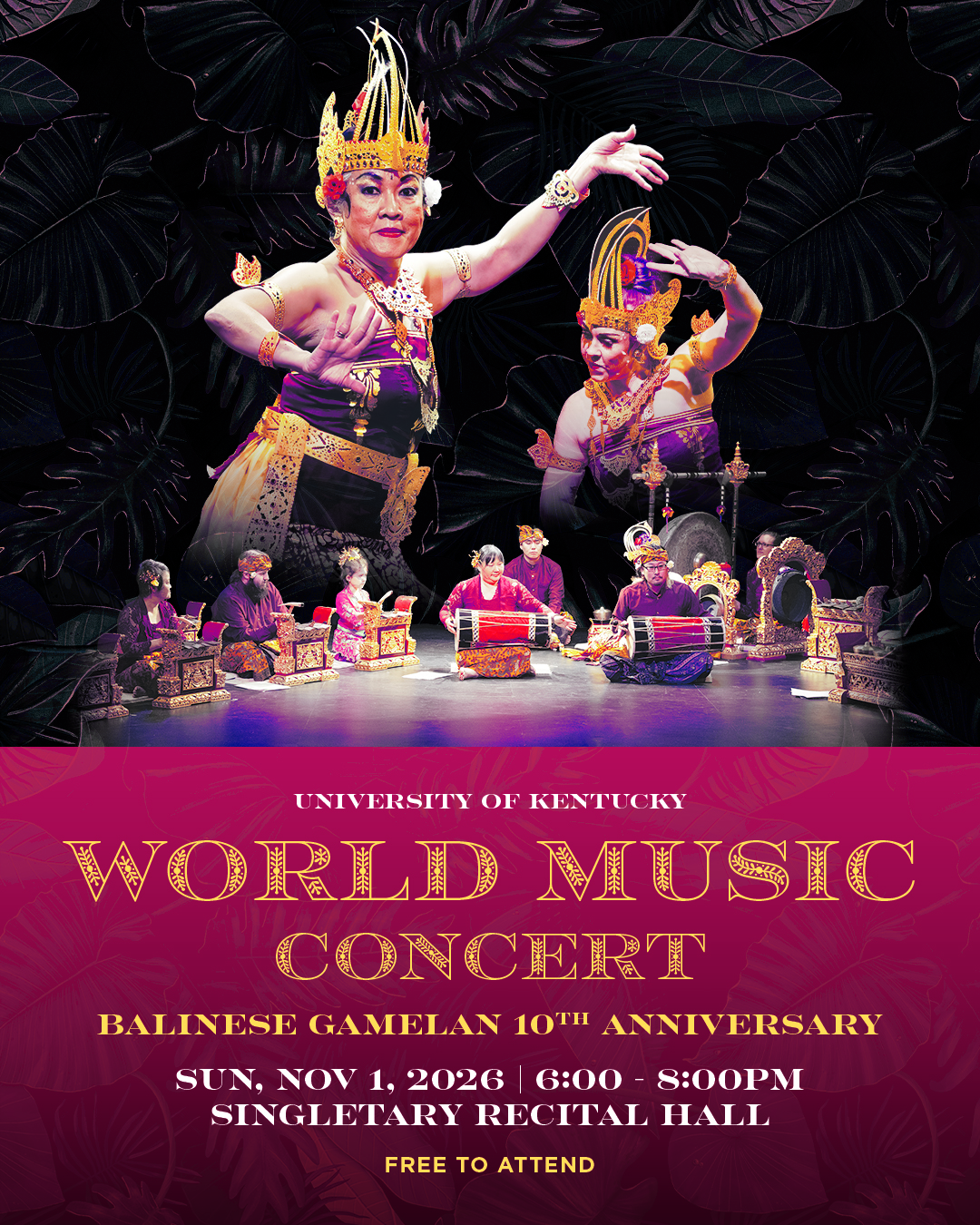 event poster for world music concert