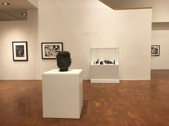 sculpture bust in gallery