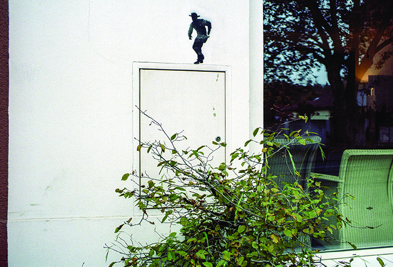 image of person on wall