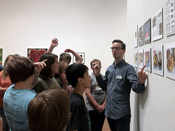 Visitors to the museum during a tour.