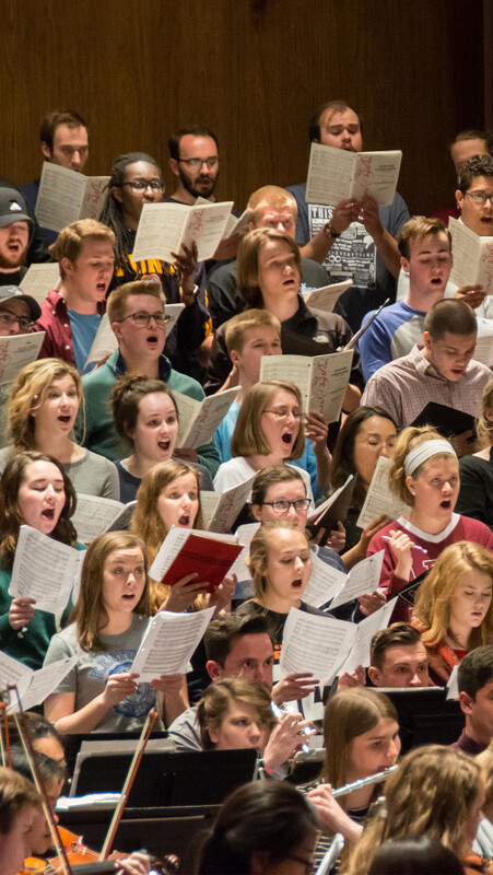 image of Men's and Women's Choirs singing together