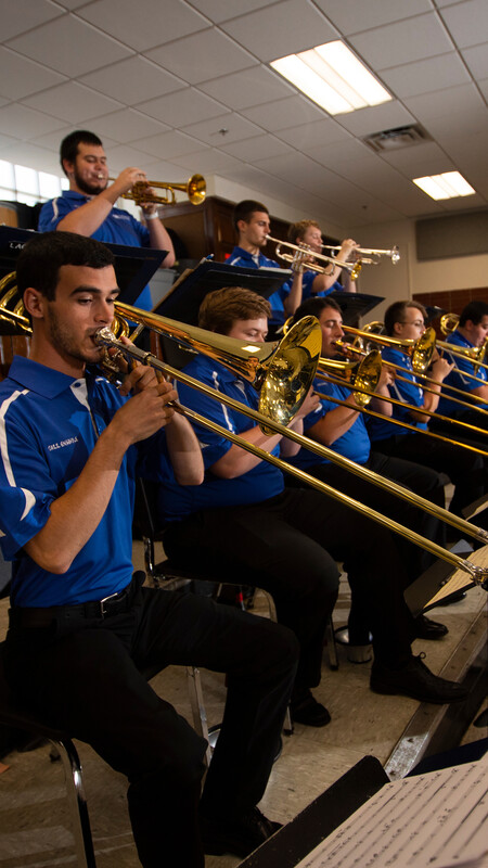 Image of students playing trombones