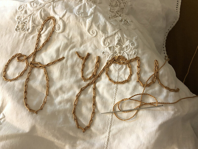 embroidery words of you