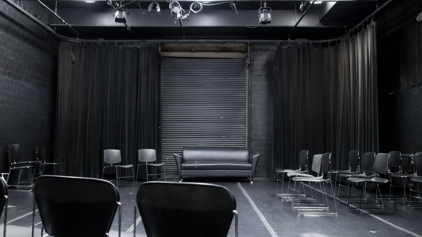 interior of the Lucille C. Little Black Box Theatre studio