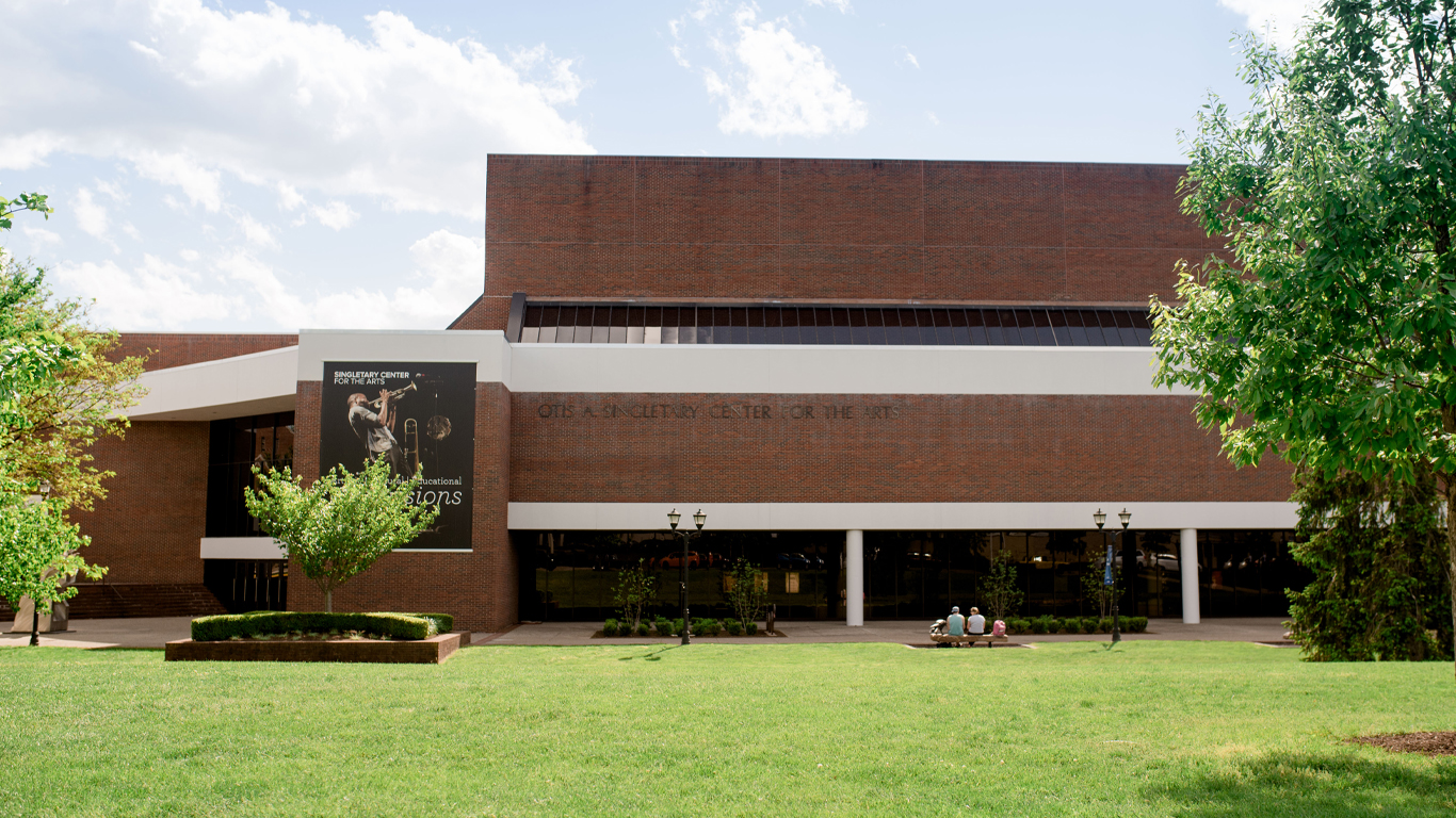 exterior of the Singletary Center for the Arts
