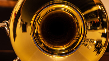 brass instrument close up