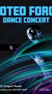 Dancer reaching arm with blue vortex