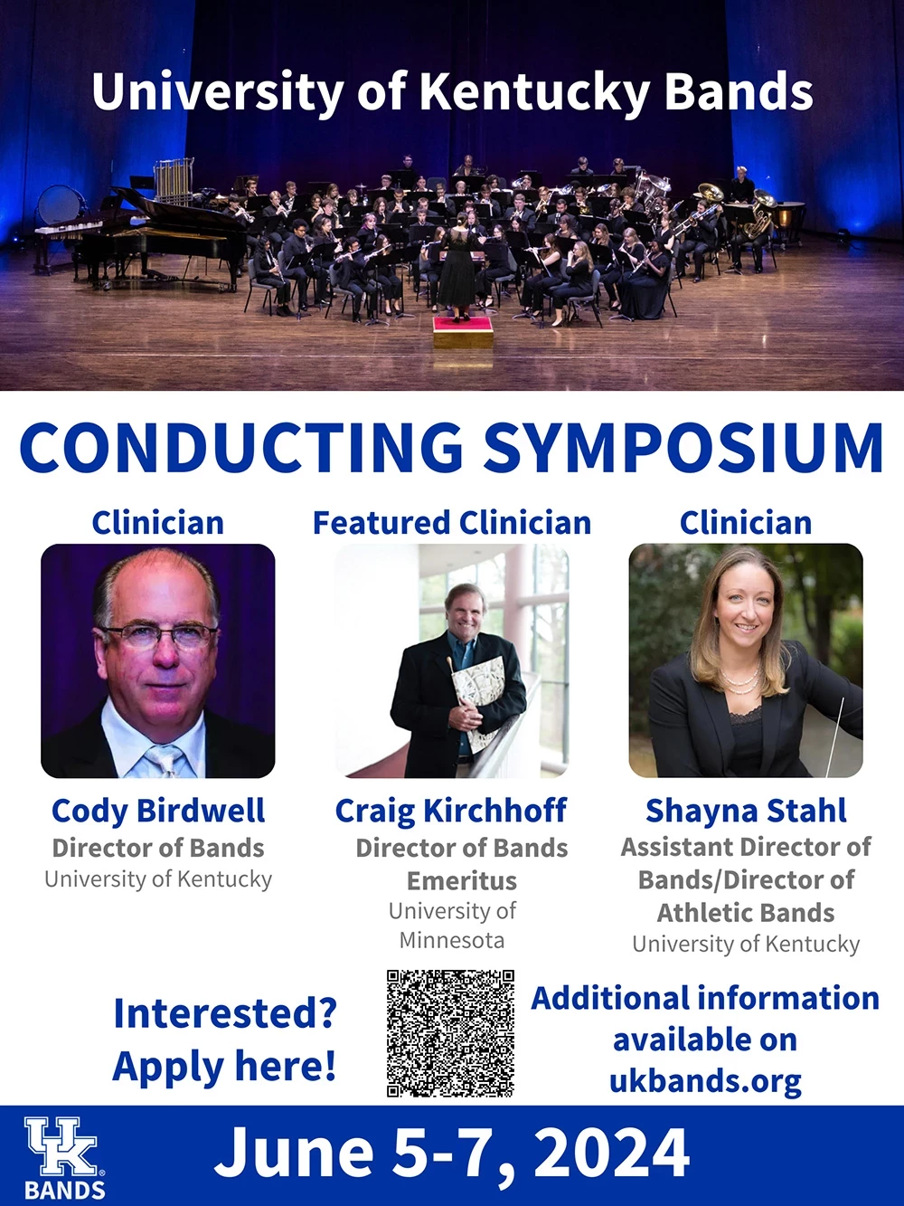 Poster for the 2024 Conducting Symposium, all details in the image are reproduced in text on the page.
