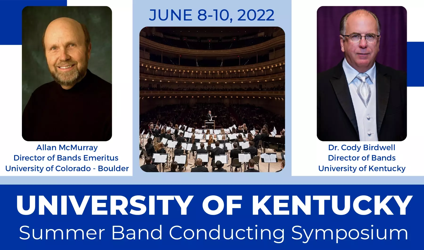 Postcard image for the 2022 Conducting Symposium. All details reproduced in text on the page.