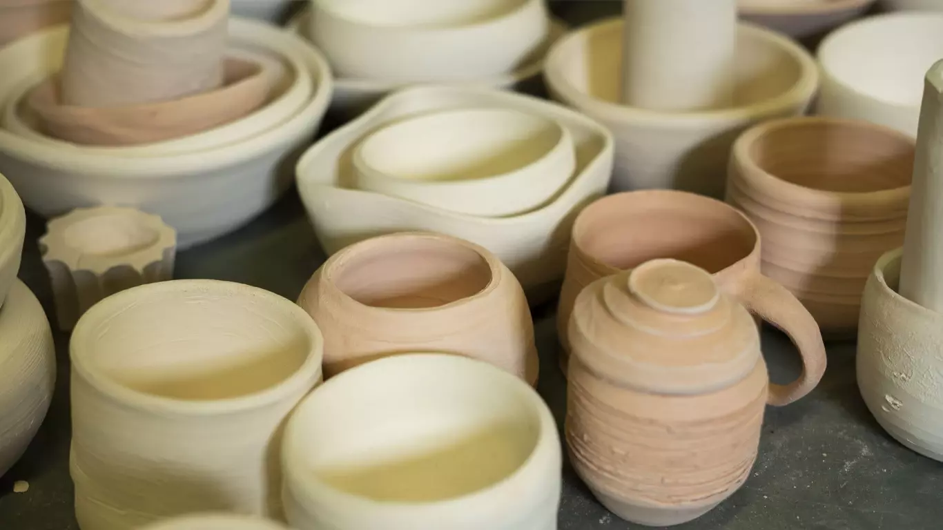 Image of student pottery from Fine Arts Institute