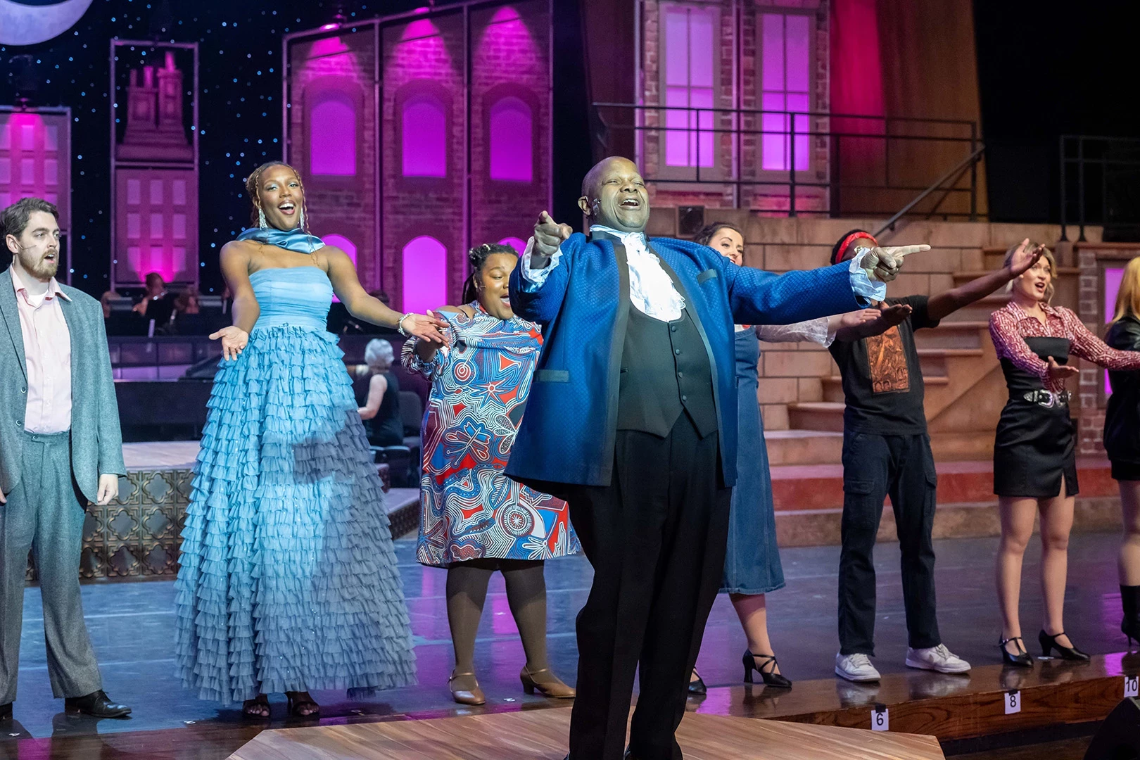 Singers onstage at the Singletary Center