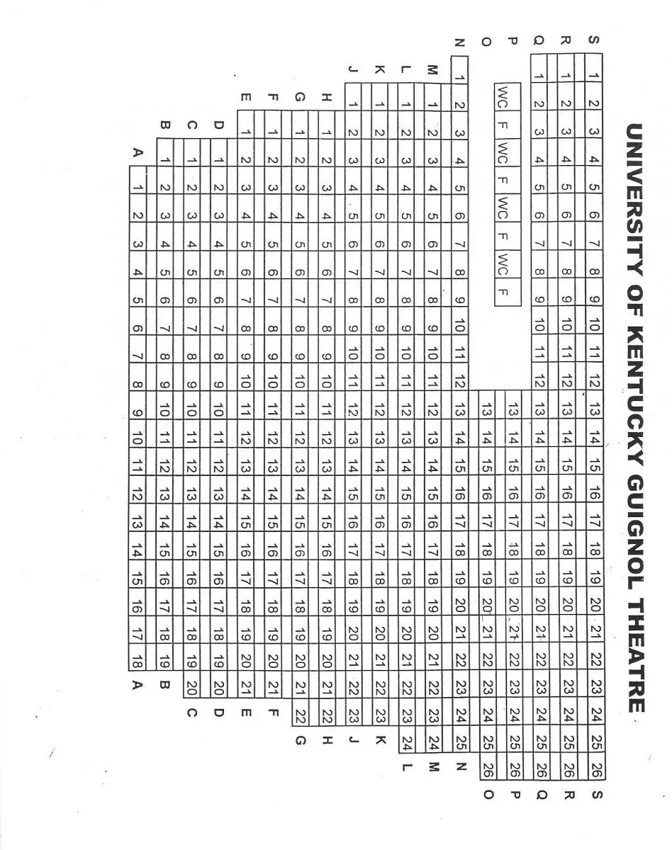 Guignol Theatre, Fine Arts Building Seat Chart