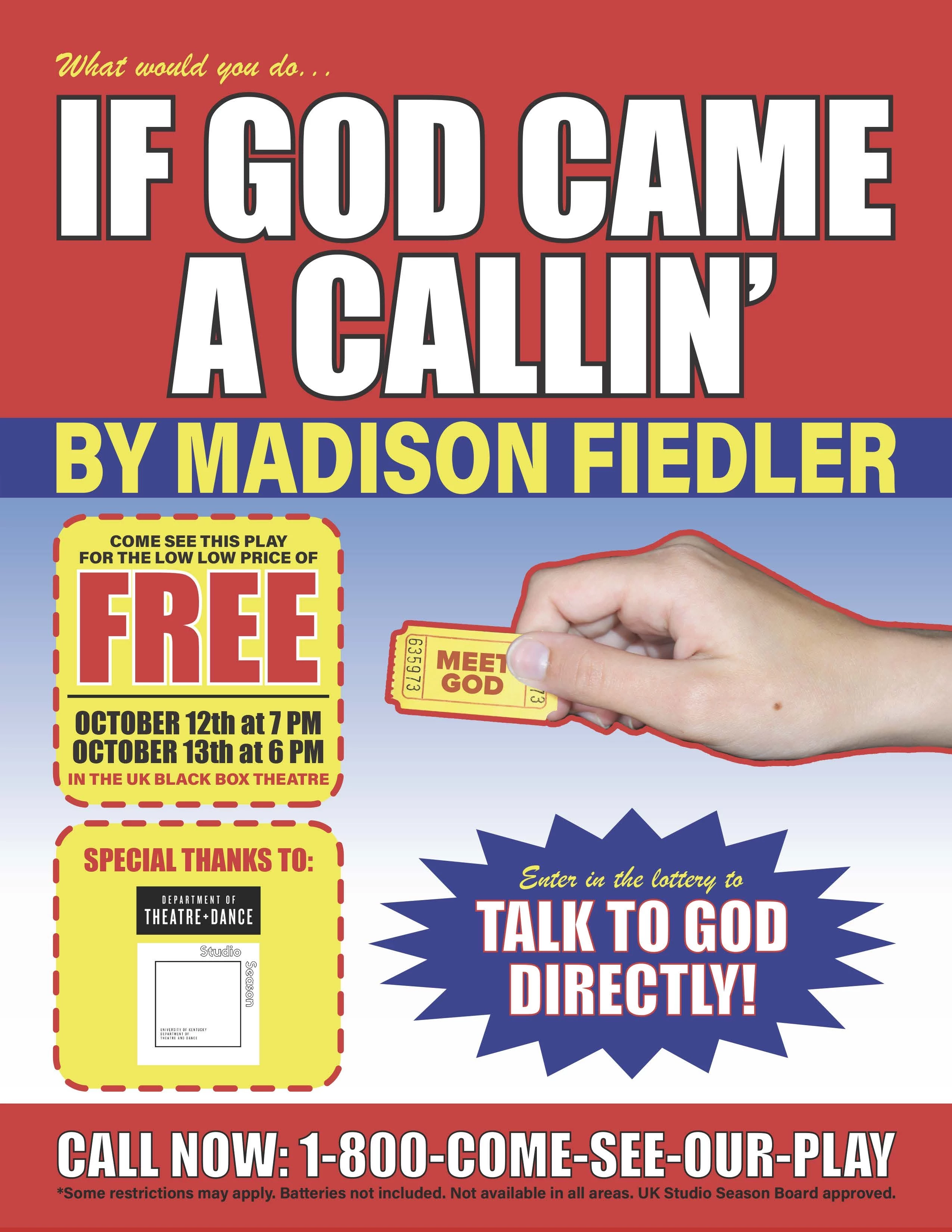 Poster of "If God Came A Callin'"