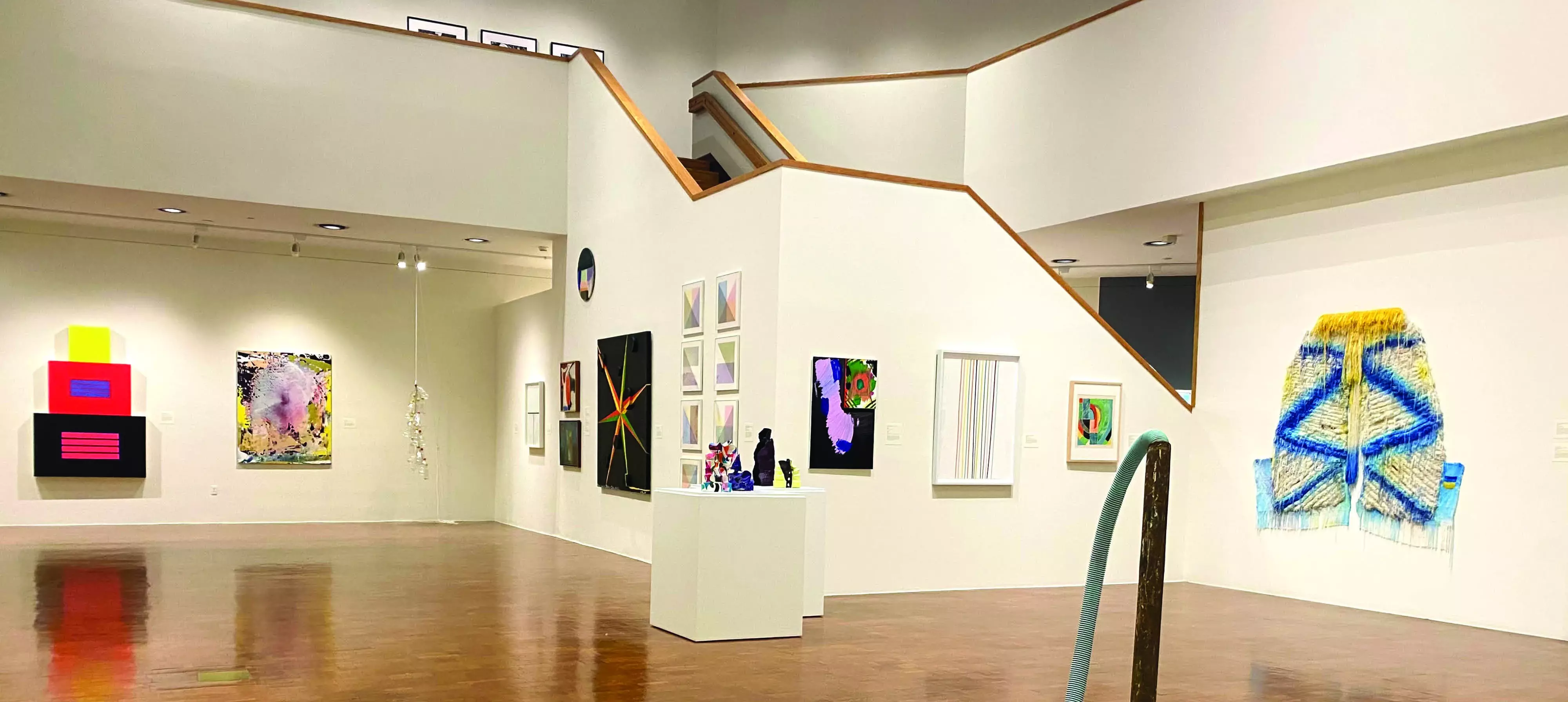 Art Museum interior with staircase leading to the second floor.