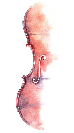 illustrated image of a violin