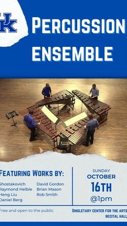 poster for UK Percussion Ensemble concert