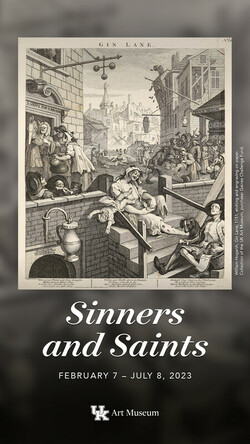 William Hogarth, Gin Lane, 1751, etching and engraving on paper. Collection of the UK Art Museum, purchase: Gaines Challenge Fund. 