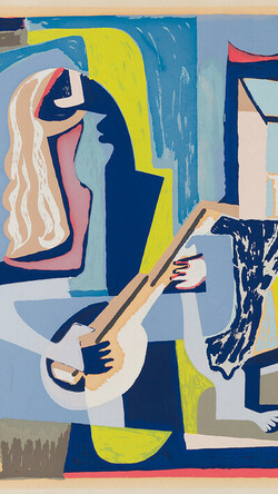 Mine Okubo, Abstraction, circa 1935, color silkscreen on paper. Courtesy of the Fine Arts Collection, U.S. General Services Administration Public Works of Art Project, 1933-1934. 