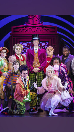 UK alumna Audrey Belle Adams will take the Lexington Opera House stage as Mrs. Gloop (left of center, top row) in the national tour of "Roald Dahl's Charlie and the Chocolate Factory." Photo by Jeremy Daniel.