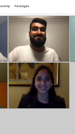 Image of students at CommonTime on a Zoom call