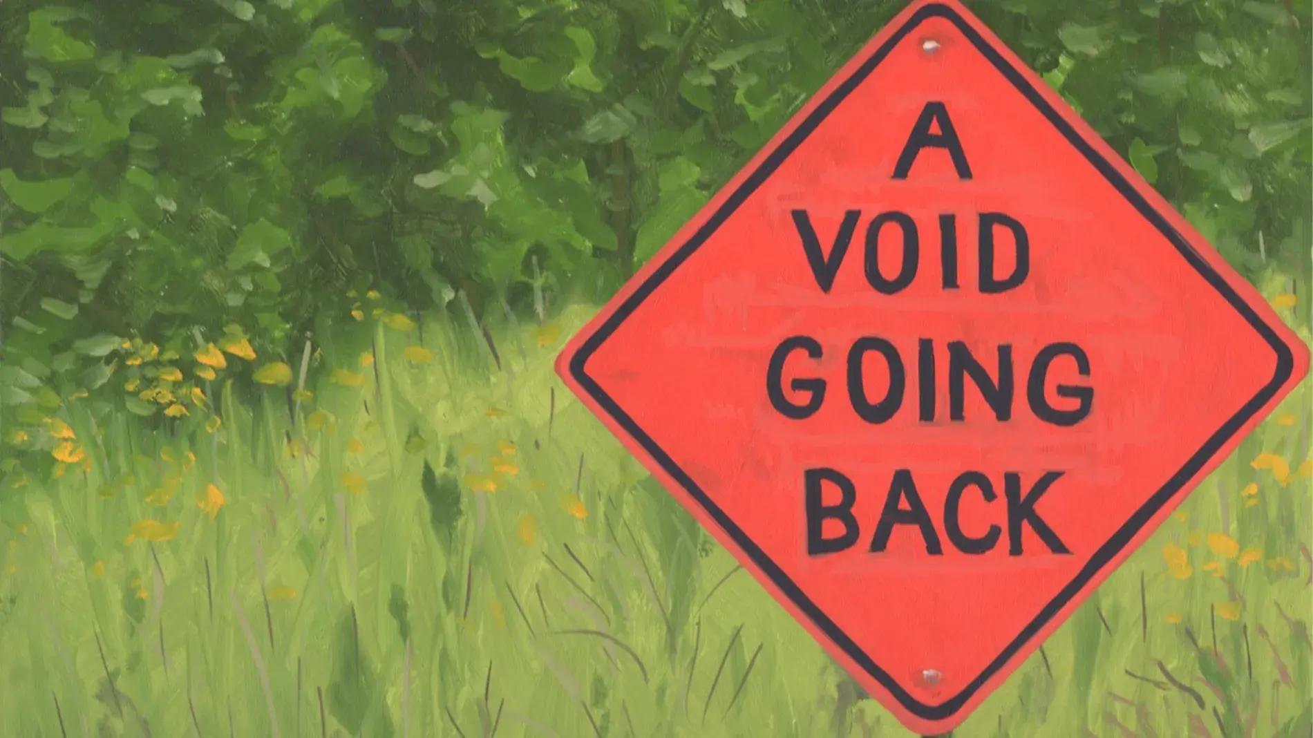  John Yau and Tom Burckhardt, A Void Going Back, 2022, oil on panel. Courtesy of John Yau and Tom Burckhardt.