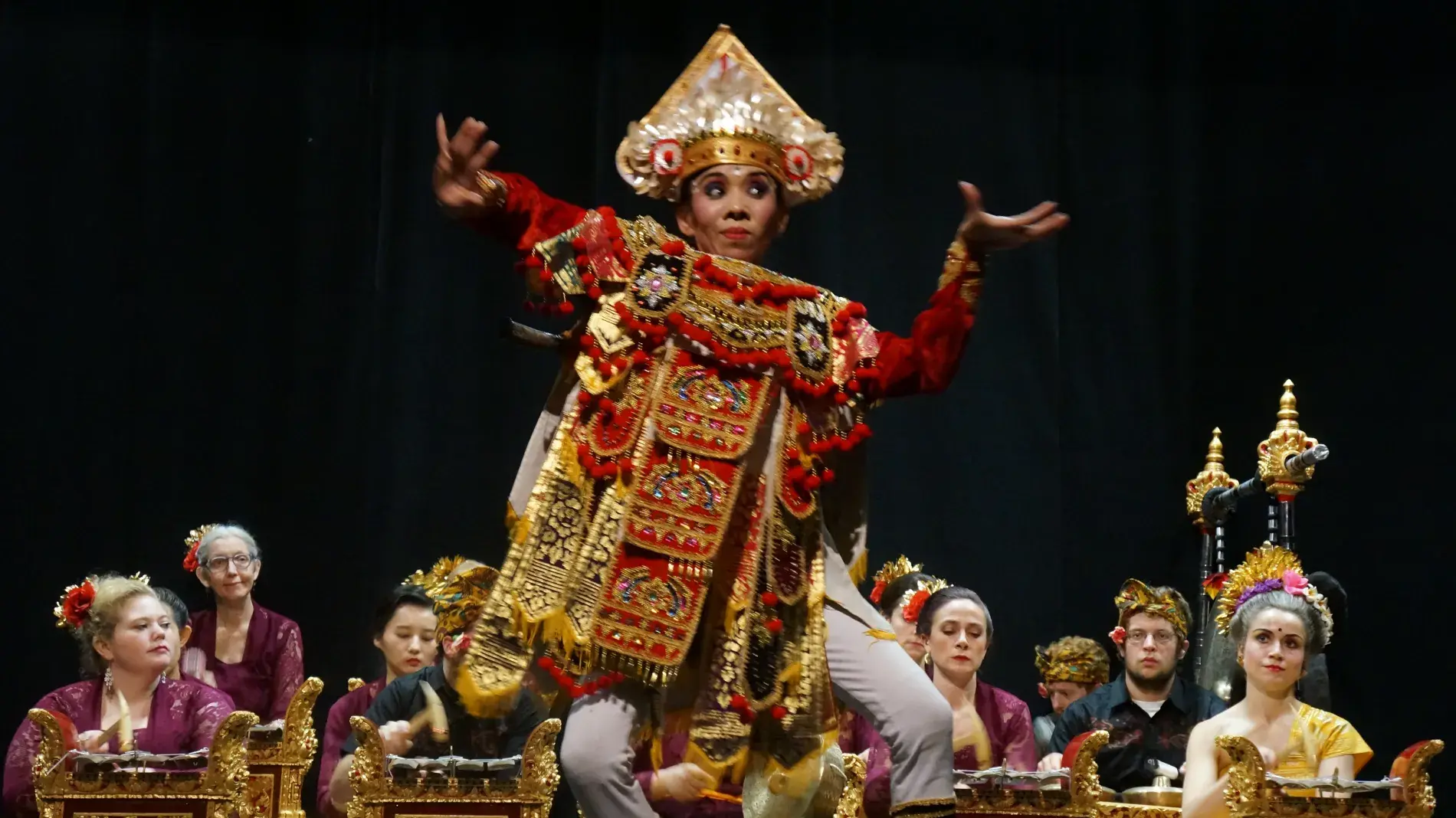 person in traditional costume for dance