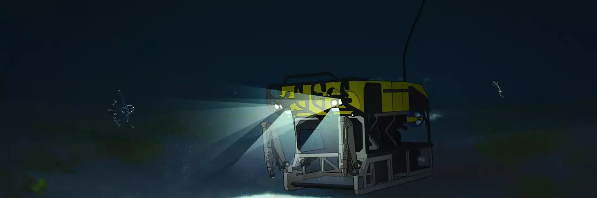 Illustration of rover in ocean