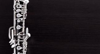 clarinet on black background