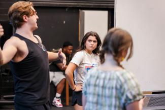 Students rehearse for the fall touring show