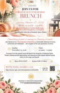OperaLex advertisement for Brunch