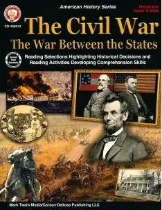 The Civil War the war between the states text with lincoln photo book cover
