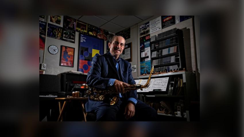 Osland is recognized for his work as a jazz educator in the November issue of DownBeat magazine. Mark Cornelison | UK Photo.