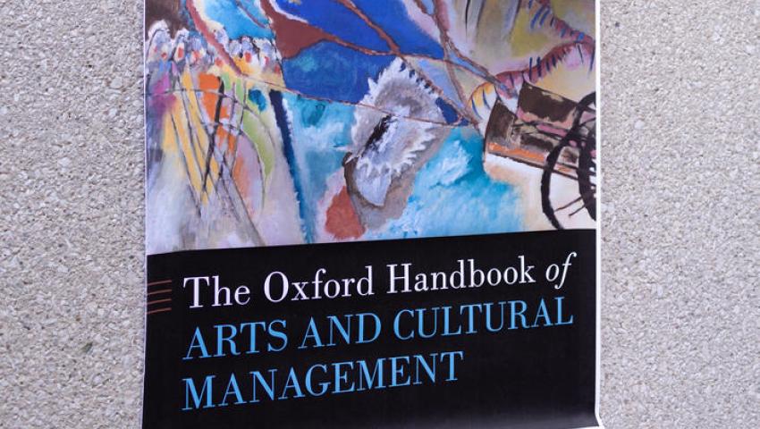 Close up of The Oxford Handbook of Arts and Cultural Management book cover