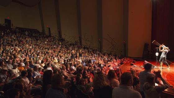 Trombone Shorty plays to a full audience