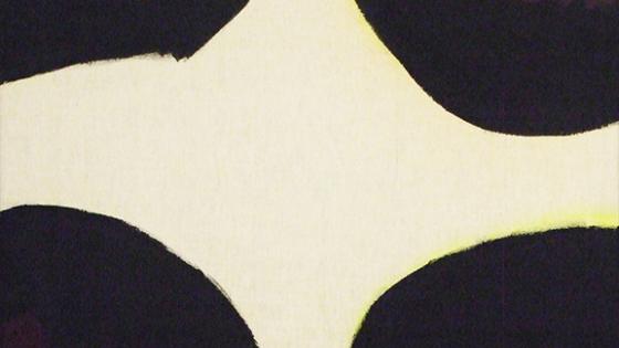 Kimber Smith, Untitled (Black Quarter Circles), undated, oil on canvas. Collection of the UK Art Museum, anonymous gift. 