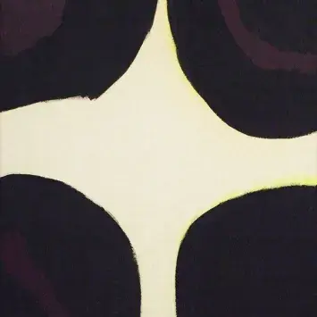 Kimber Smith, Untitled (Black Quarter Circles), undated, oil on canvas. Collection of the UK Art Museum, anonymous gift. 