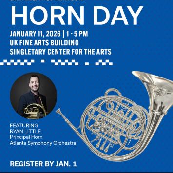 Promotional poster for UK Horn Day. All details in the image are produced in text on the page.