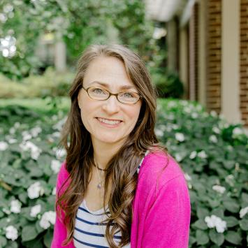 andrea richardson in field of flowers