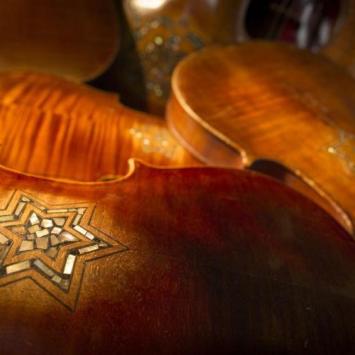 violins laying on their side