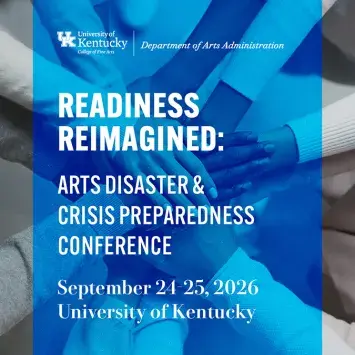Promotional image for the Arts Disaster and Crisis Preparedness Conference. All details in the image are reproduced in text on the page.