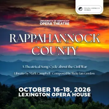 Rappahannock County on mountain sunrise background